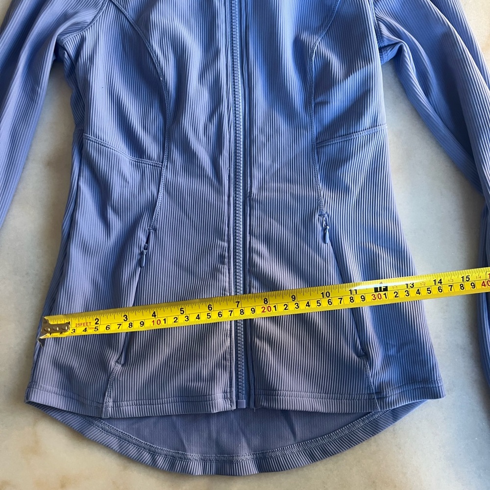90 Degree Ribbed Jacket Athletic Sporty Fitted Long Sleeve Purple - Picture 5 of 8
